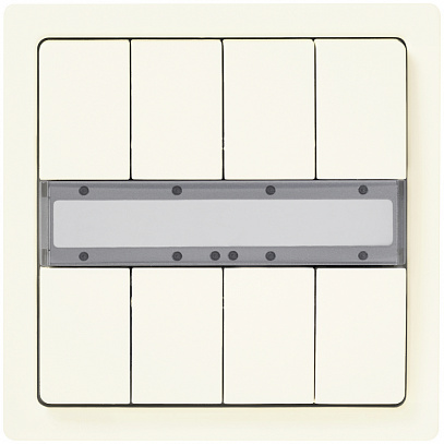 UP 287/12 арт: Клавишный модуль, четыре пары, без светодиода состояния, титаново-белый