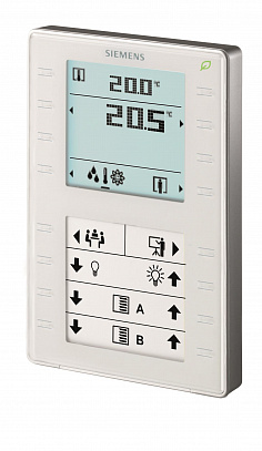 QMX3.P37 арт: Модуль комнатный с KNX PL-Link, S-mode, LTE-Mode, датчиком температуры, дисплеем с подсветкой, сенсорными клавишами