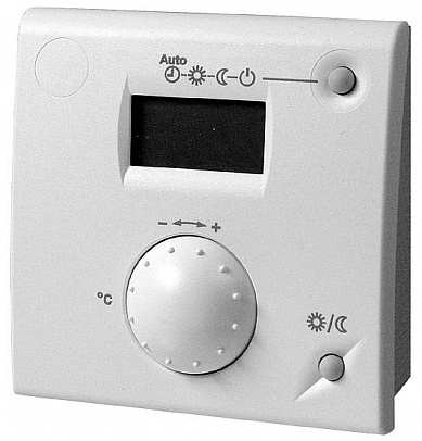 QAA55.110/301 арт: Комнатное устройство, тепловой насос, задатчик уставки, селектор режима работы, ЖК-дисплей