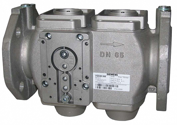 VGD40.050L арт: Двойной газовый клапан, DN50, 100 м³ / ч, реле давления и контрольная газовая плита повернуты