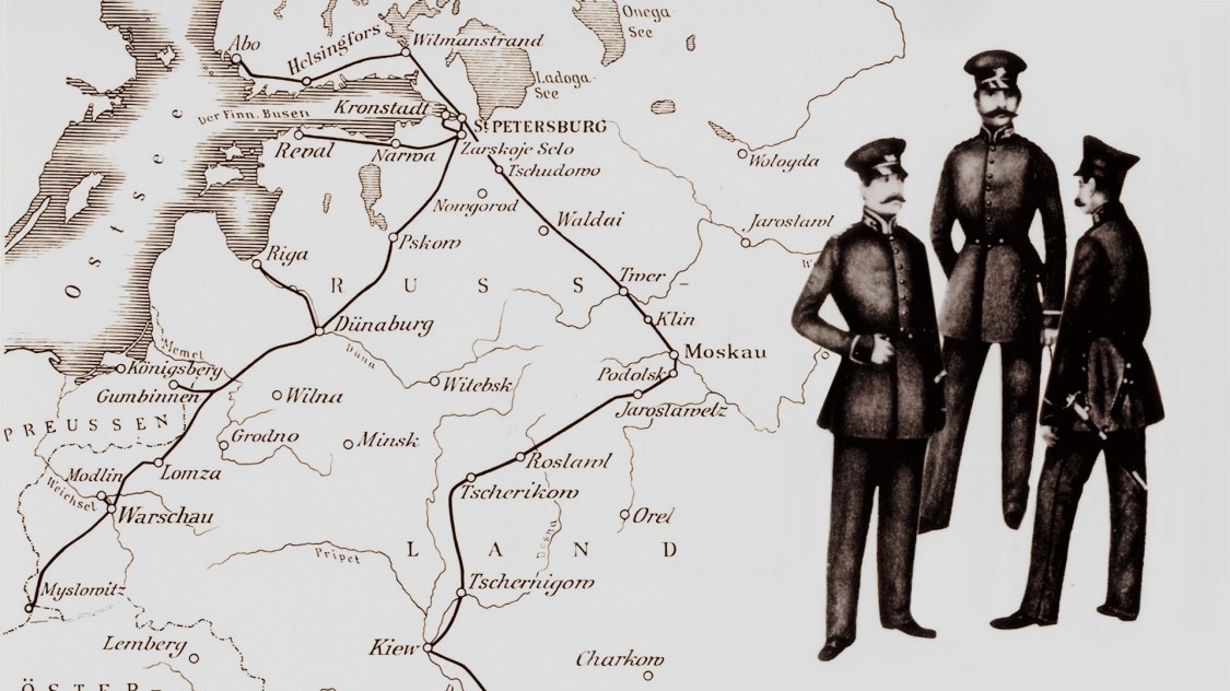 Карта телеграфной сети Российской империи