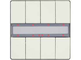 UP 287/13 арт: Клавишный модуль, четыре пары, светодиод состояния, титаново-белый
