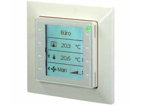 QMX3.P36F арт: Модуль комнатный с KNX PL-Link, датчиком температуры, конфигурируемый с квадратной белой рамкой CEE/VDE (тип A)