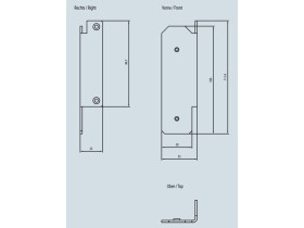 Angled adapter for DIN rail mounting Siemens 6GK5798-8MA00-0AA1